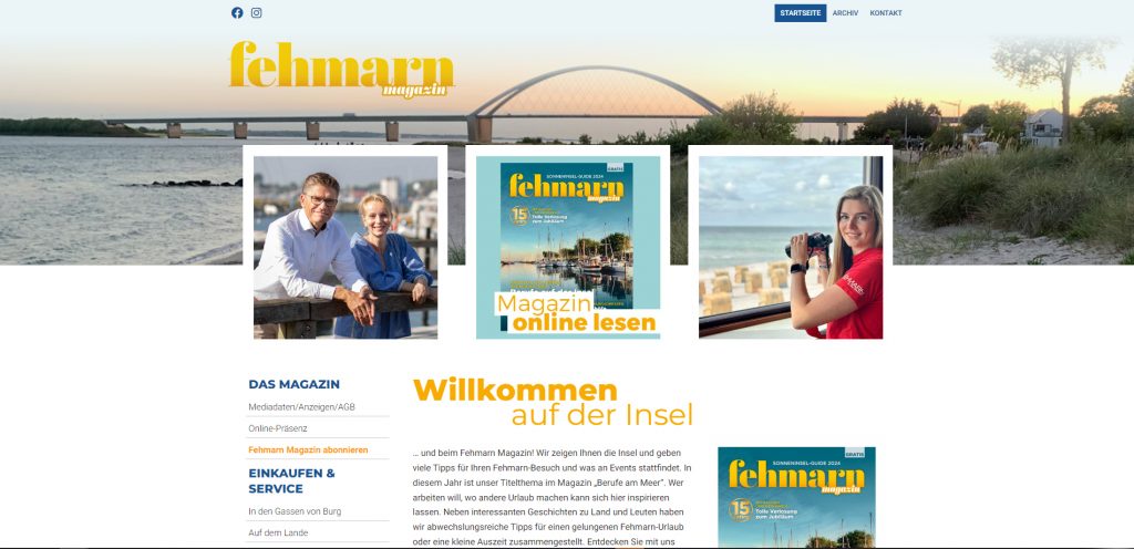 Screenshot Fehmarn Magazin