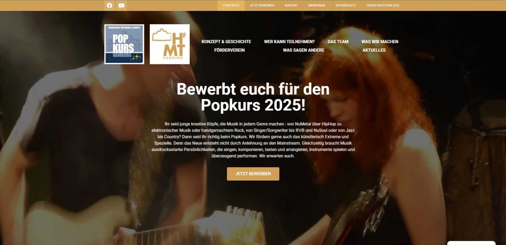 Screenshot Popkurs Hamburg